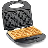 Elite Gourmet Maxi-Matic Electric Nonstick Belgian Waffle Iron Snack Maker Machine, Breakfast, Sandwiches, Compact & Portable