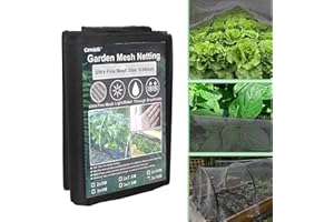 CAMITLLI Thicker Garden Mesh Netting,10’ x 16.5’ Ultra Fine Black Plant Row Covers for Vegetable Fruits Flowers Greenhouse Row Cover Raised Bed Barrier Screen, Shading Rate 25-30%, Nano PPT Garden Netting