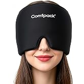 Comfpack Migraine Relief Cap Headache Hat Ice Pack Mask, 30% Longer Cold | Soft Cooling Gel Head Wrap Cold Therapy Hat for Migraine, Sinus Pain, Stress Relief, Sleep &amp; Hangover, Gift for Women Man