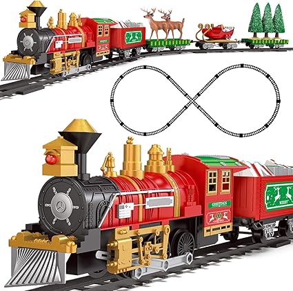 tren de juguete con humo