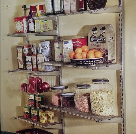 Rubbermaid 3c08 Titanium Finish Slimshelf Pantry Organizer 40