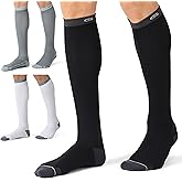 CelerSport 3 Pairs Compression Socks for Men and Women Running Support Socks
