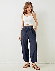Xiaoxuemeng Womens Baggy Wide Leg Pants Casual