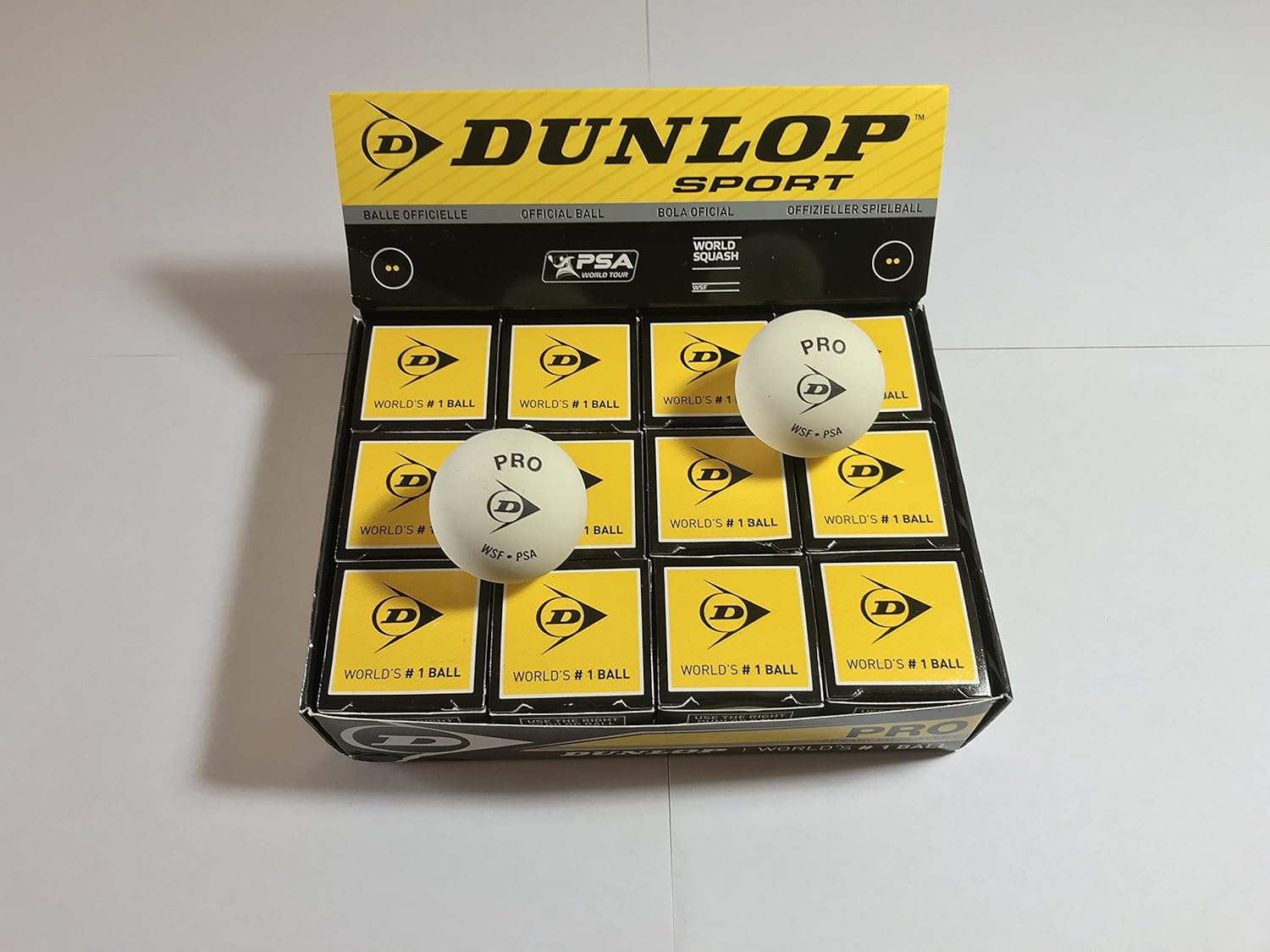 Dunlop Squash Pro White Squash Ball 12er Box Amazon.co.uk Sports