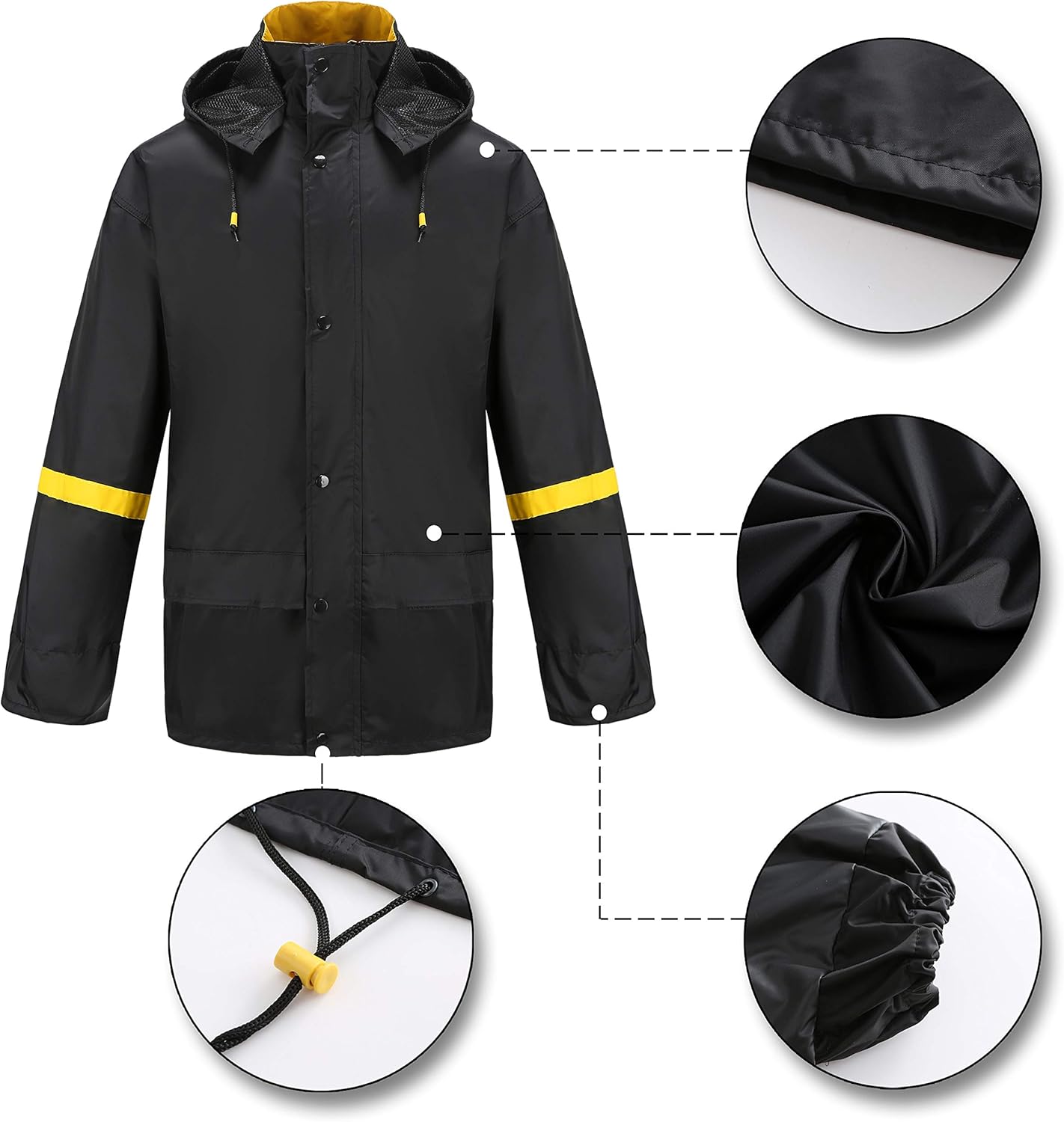Ourcan Rain Suits for Men Fishing Rain Gear for Men Waterproof Rain Coats for Men Rain Jacket and Rain Pants: Clothing