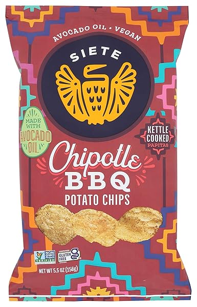 SIETE FAMILY FOODS CHIPOTLE BBQ POTATO CHIPS, 5.5...