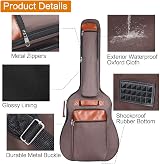 CAHAYA Guitar Bag 40 41 42 Inch Waterproof Case CY0150 with 6 Pockets view 2