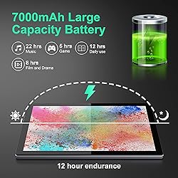BYYBUO Tablet 10.1 inch, 2 in 1 Android 12 Tablets