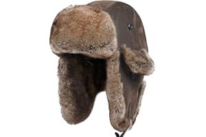 Janey&Rubbins Cold Weather Winter Gear Russian Ushanka Cossack Trooper Hat Trapper Hunter Headwear Pilot Aviator Cap