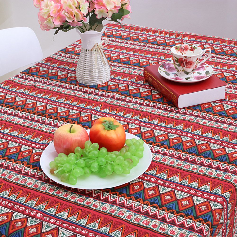 Rot Eureya Wasserdicht Bohemian Fashion Tischdecken Tee Tischdecke Mediterraner Baumwolle Leinen Tischdecke 100 X 150 Cm Sidra Hospital