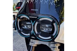 Resin Bike Motorcycle 3D Stickers Compatible with Ducati DesertX 2022. Headlight Protection from Bumps and Scratches. Resin Stickers - Made in Italy Motorcycle Accessories