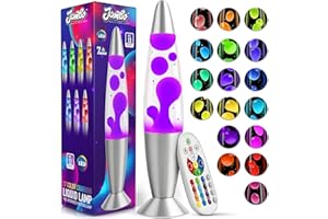 JAMBO 17-Color Changing LED Motion Lamp with Remote, 13" LED Light for Kids Teens and Adults, Night Light Nightlight, Relaxing Magma Lamp for Bedroom Living Room Office Kitchen, Home Decor