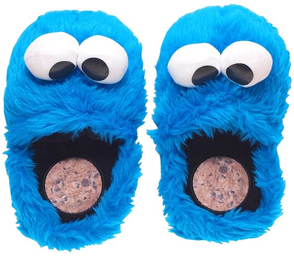 Sesamstrasse Krümelmonster 3D Hausschuhe, Größen M 38/40, L 41/43 oder XL 44/46