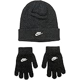 Nike Girls' Beanie & Gloves 2 Piece Set (Black) One Size Fits All (7-16)