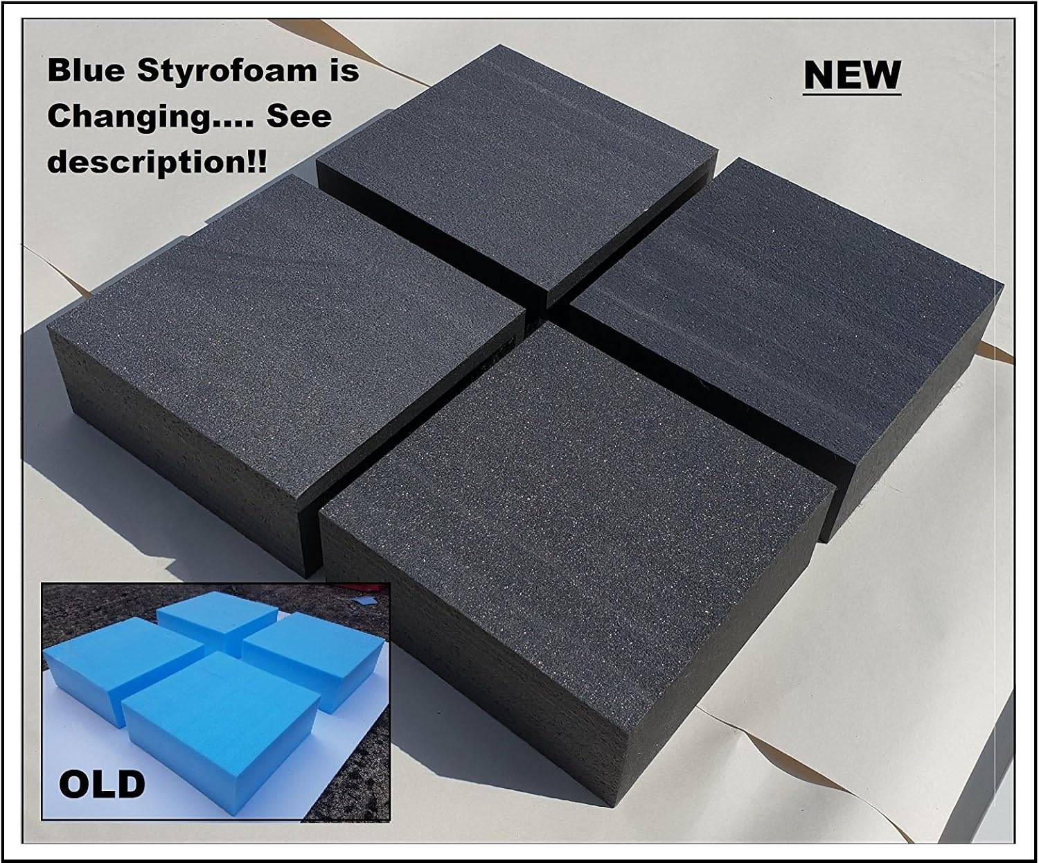 4 x Modelling Foam Blocks (200mm x 200mm x 75mm) by BluefoamUK Hard