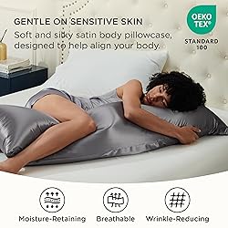 Bedsure Body Pillow Cover 20x54 Inches - Dark Grey