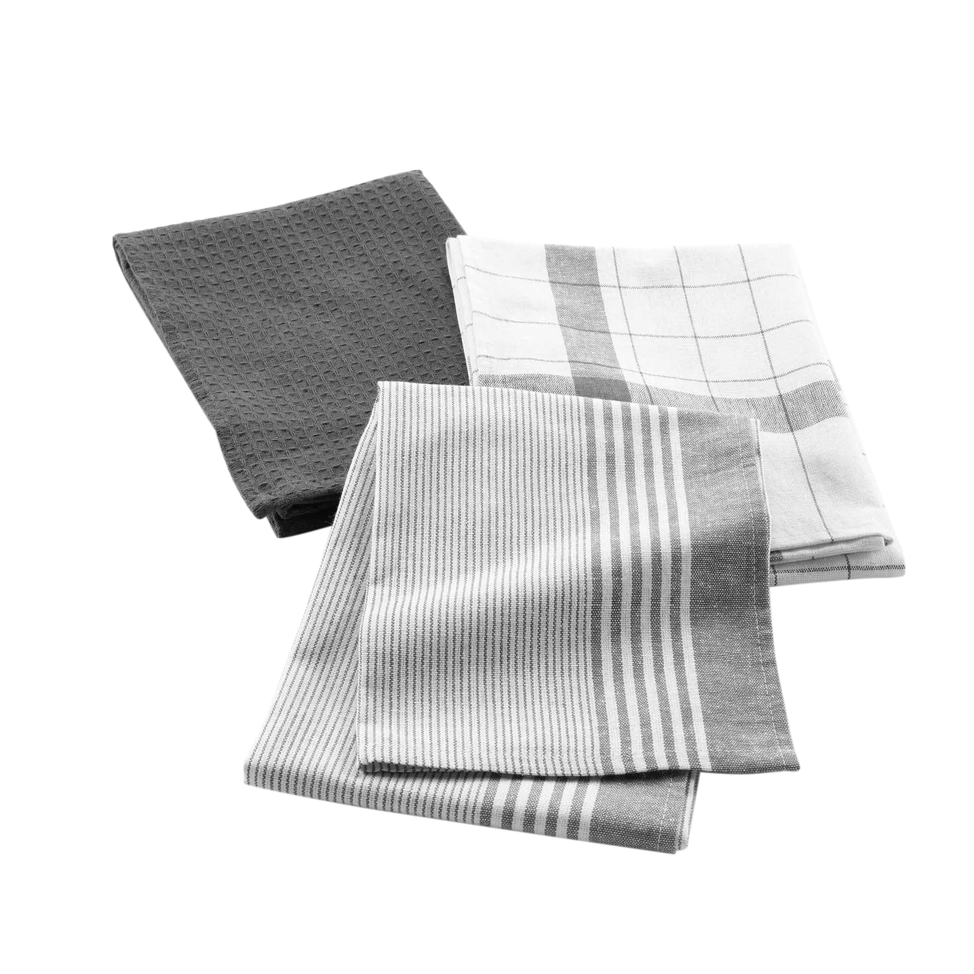 Douceur d'Intérieur Tea Towel, Charcoal, 50 x 70 cm