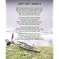 Don't Quit Poem by Edgar A. Guest | Inspirational Motivational Poster, Framed Wall Art, Print, Photo or Picture - Poetry Collection - Christmas Gifts (8x10 Unframed Photo)