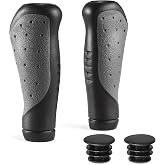 PRUNUS No-Slip Soft Rubber Bike Handlebar Grips Universal for Bicyble | MTB, BMX Mountain Bike, E-Bike, Scooter, Beach Cruiser, City Commuter Bikes, Universal Size Bike Grips for Adult, Bike Grips