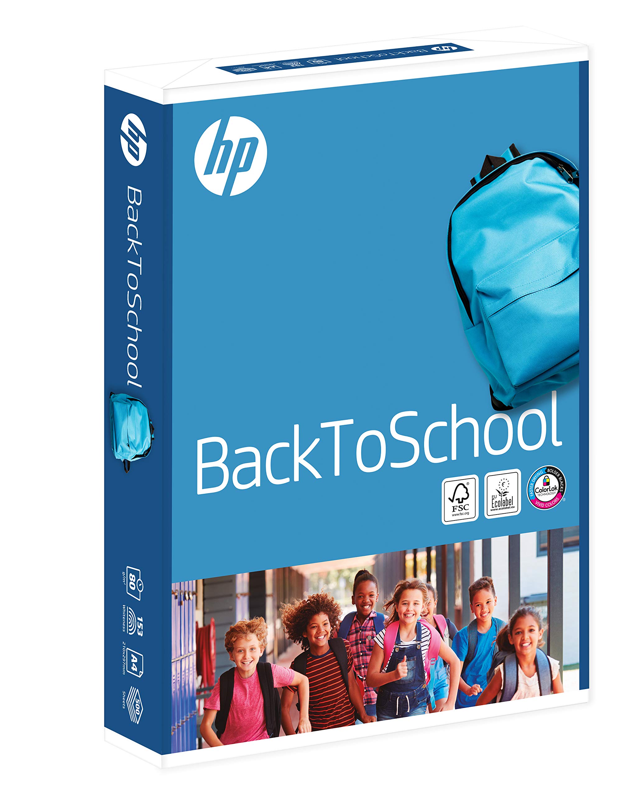 HP Back to School - Kopierpapier Weiss ECF 80g/m² A4 - Karton zu 5 x 500 Blatt, FSC mix credit 3