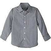 Spring Notion Baby Boys' Long Sleeve Gingham Shirt 12M Black