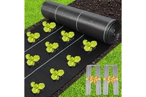 VASALAID Weed Barrier Landscape Fabric,3.5oz 4FT x 100FT Thicken Garden Fabric Weed Mats, Premium Gardening Weed Control Mat,Ground Cover for Gardening, Farming with 20 U-Shaped Securing Pegs