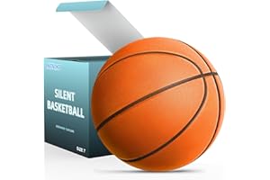 LKTNLKT Silent Basketball Size 7 (29.5") – Grooved Airless Foam Indoor Basketball for Quiet Dribbling and Indoor Training, Pro PU Material – Achieve Real Feel Higher Bounce Quieter
