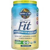 Garden of Life Raw Organic Fit Vegan Protein Powder, Original, 20 Servings | 28g Plant Based Powder for Weight Management, Raw Protein, Probiotics &amp; Fiber, Non-GMO, Gluten-Free, Vegan