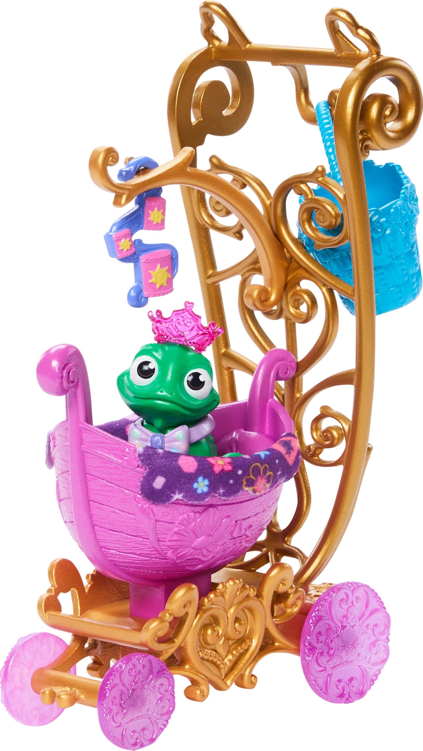 Mattel Disney Princess Rapunzel Animal Friend Carriage with Pascal Stroller Rapunzel Bestie Carriage For Kids Age 3+ Years