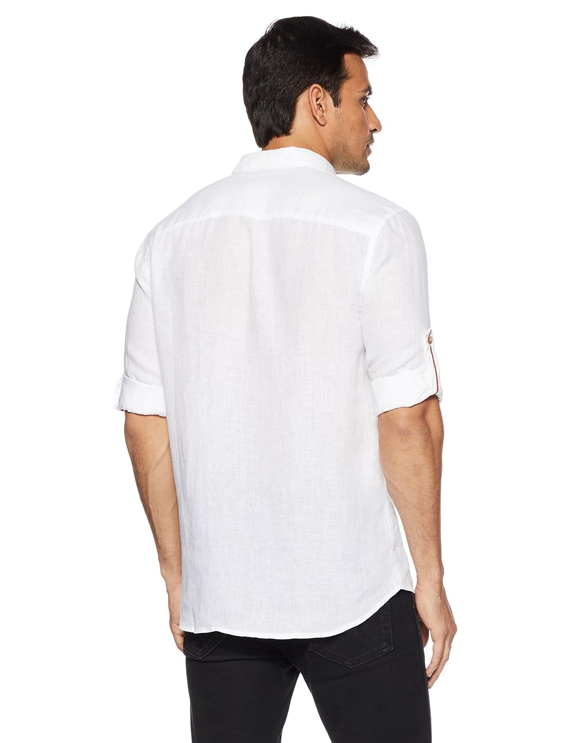 jack & jones men's solid slim fit linen casual shirt