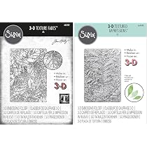 Flowers & Leaves Embossing Folder Set - 5.7x4.2 Inch Plastic Template For Card Making, Scrapbooking & DIY Crafts