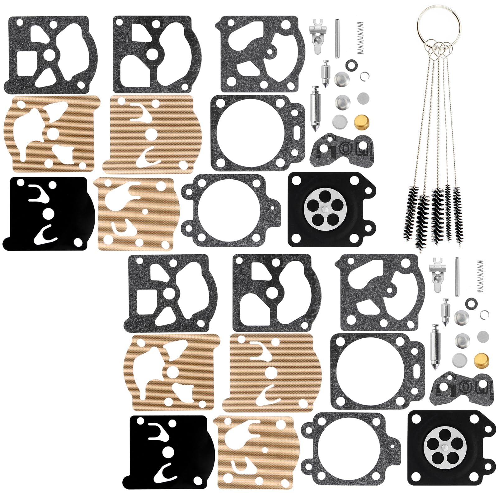 QAZAKY Pack of 2 K20-WAT Carburetor Rebuild Kit Compatible with WA WT Series Carb K11-WAT String Trimmer Leaf Blower Chainsaw Weedeater Ryobi Ryan IDC Homelite Lawnboy Toro McCulloch Craftsman