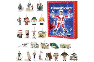 GENERIC National Lampoon’s Christmas Vacation Advent Calendar, Christmas Vacation Hanging Ornaments, Christmas Countdown, 24 Day Christmas Advent Calendar Contains 24 Gifts 2024 (B)