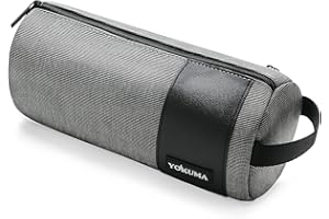 YOKUMA Pencil Case for Adults Aesthetic Pencil Pouch Pen Bag Office Supplies for College Big Capacity Stationery Organizer(Grey)