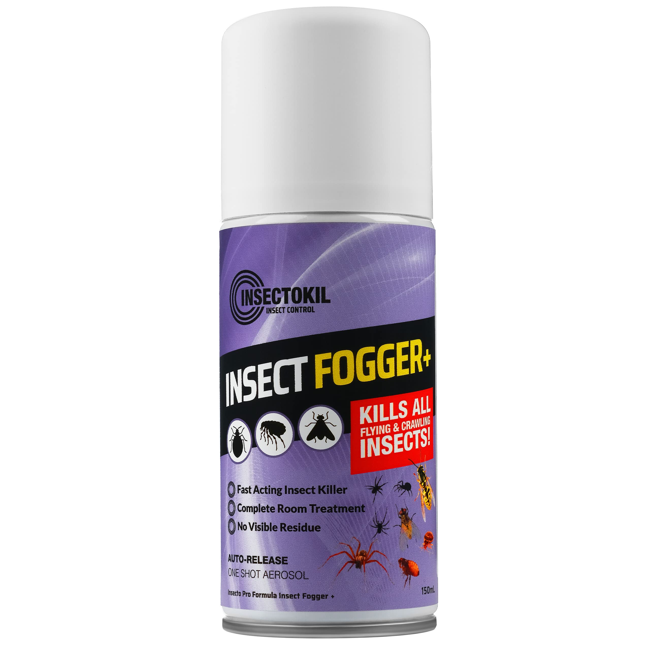 InsectoKil Insect Killer One Shot Insect Fogger | Professional Strength Automatic Release Fogger for Effective Control of All Flying and Crawling Insects 150ml (VERSION 2)