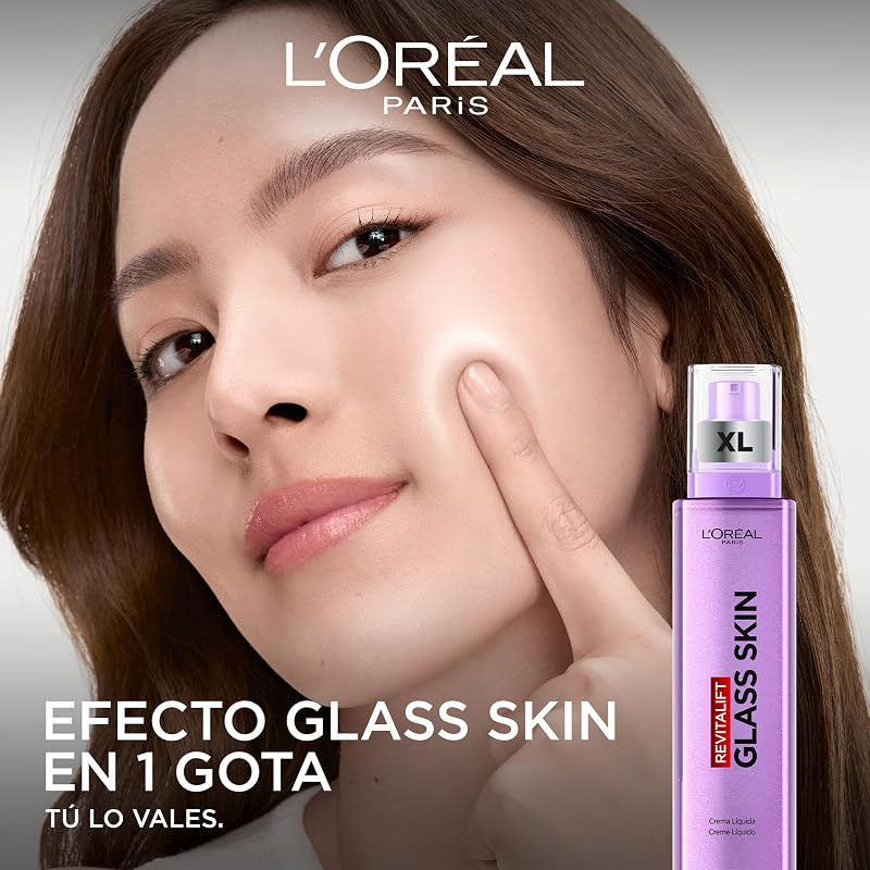 L'Oréal Paris Revitalift Filler Glass Skin Crema Hidratante Facial XL, 70ml