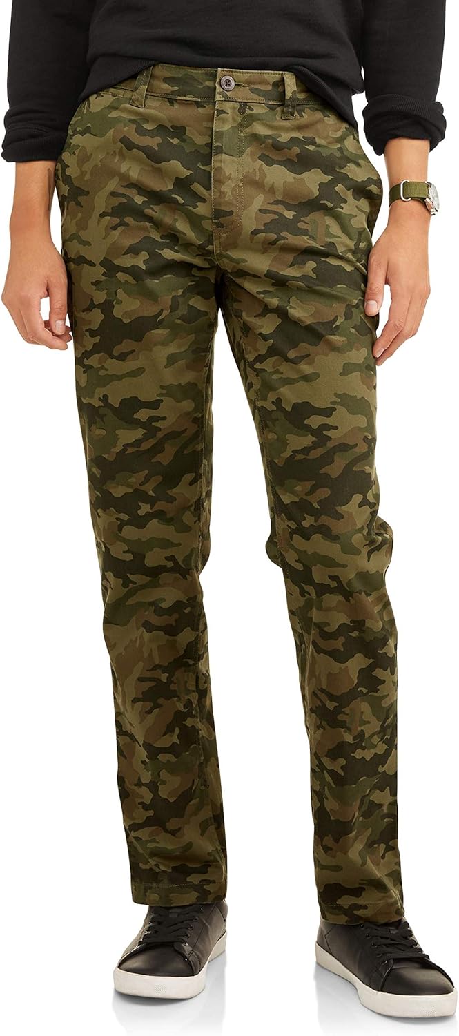 george slim straight pants