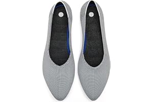 UOIDRU Women's Flats Mesh Ballet Flats for Women Comfortable Dress Shoes Slip On Pointed Toe Flats Shoes