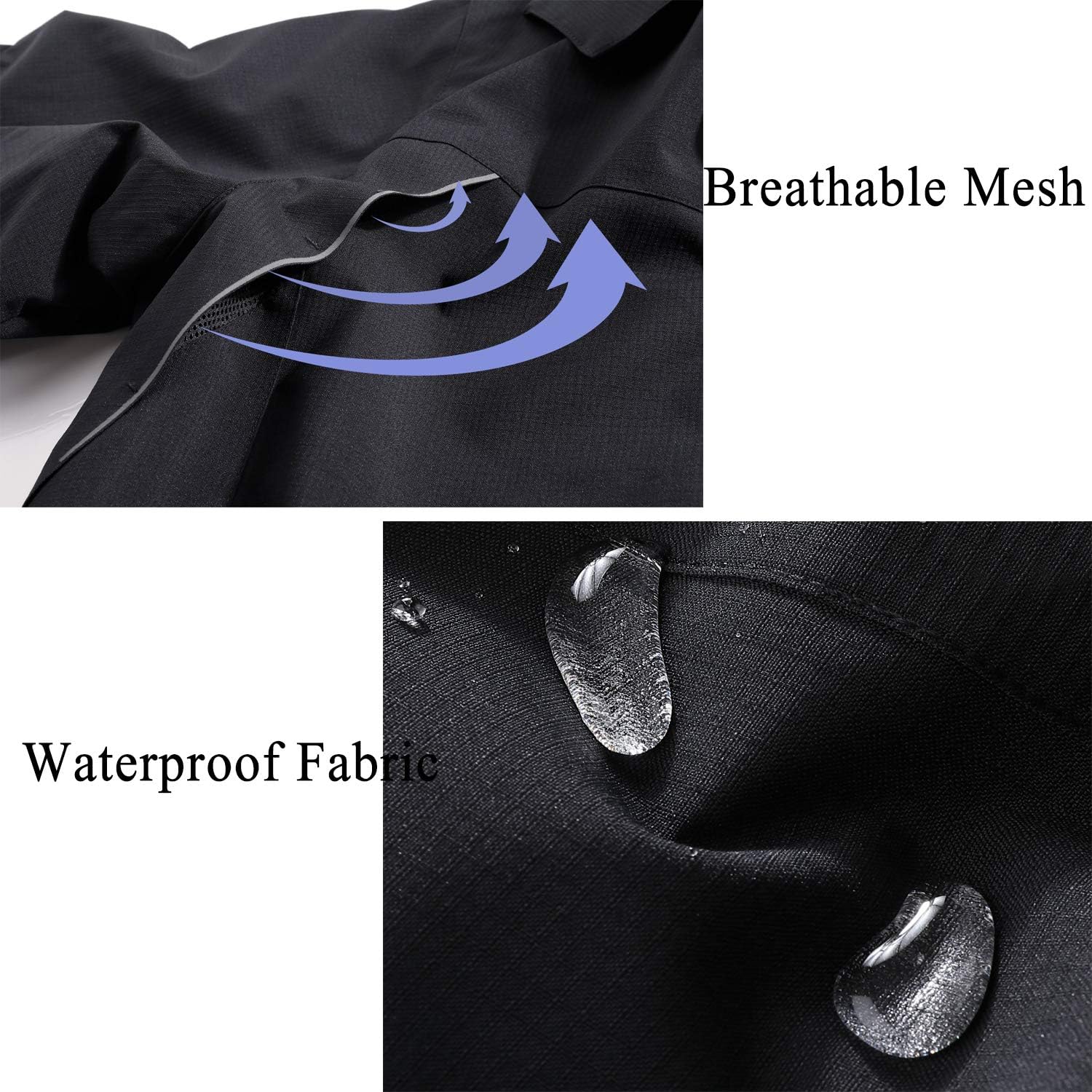 Men's Lightweight Windbreaker Rain Jacket Waterproof Breathable Coat at  Men’s Clothing store