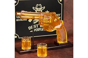 PONPUR Gifts for Men Dad, 10 Oz Whiskey Decanter Set with Shot Glasses, Cool Christmas Gift for Him Husband, Anniversary Birthday Gifts from Daughter Son Wife, Whiskey Bourbon Gifts for Mens Adult