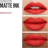 Maybelline SuperStay Matte Ink Lipstick 320 Individualist Orange Red 12H view 4