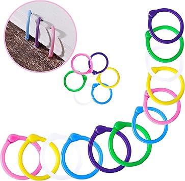 Binder Rings Plastic Loose Leaf Book Rings Note Rings Book Rings Keychain For Photo Album Scrapbook Album Craft Paper Cards Pack Of 96 Multicoloured Amazon De Burobedarf Schreibwaren