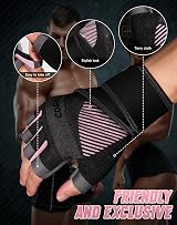 COFIT Workout Gloves Breathable Weight Lifting with Wrist Wrap Support Pink S view 2