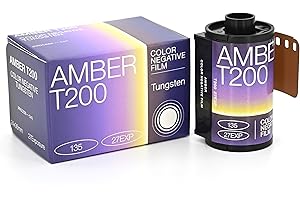 RETO Amber T200 35mm Color Negative Cine Film, 27 Exposures, ISO200, 135, Cinematic, Motion Picture Style, C41 Process