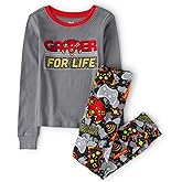 The Children's Place boys 100% Cotton Long Sleeve Top and Pants,2 Piece Pajama Set