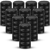 Rozer 50 Pcs Black Plastic Bottle Caps 38 mm for Empty Juice Bottles | Tamper Seal Lids Container Lids Bottle Caps, for Crafts DIY, 4, 8, 12, 16, and 32 oz Containers