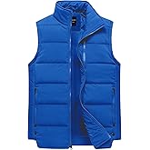 Chrisuno Men's Puffer Vest Casual Stand Collar Quilted Waistcoat Outdoor Padded Ski Vest