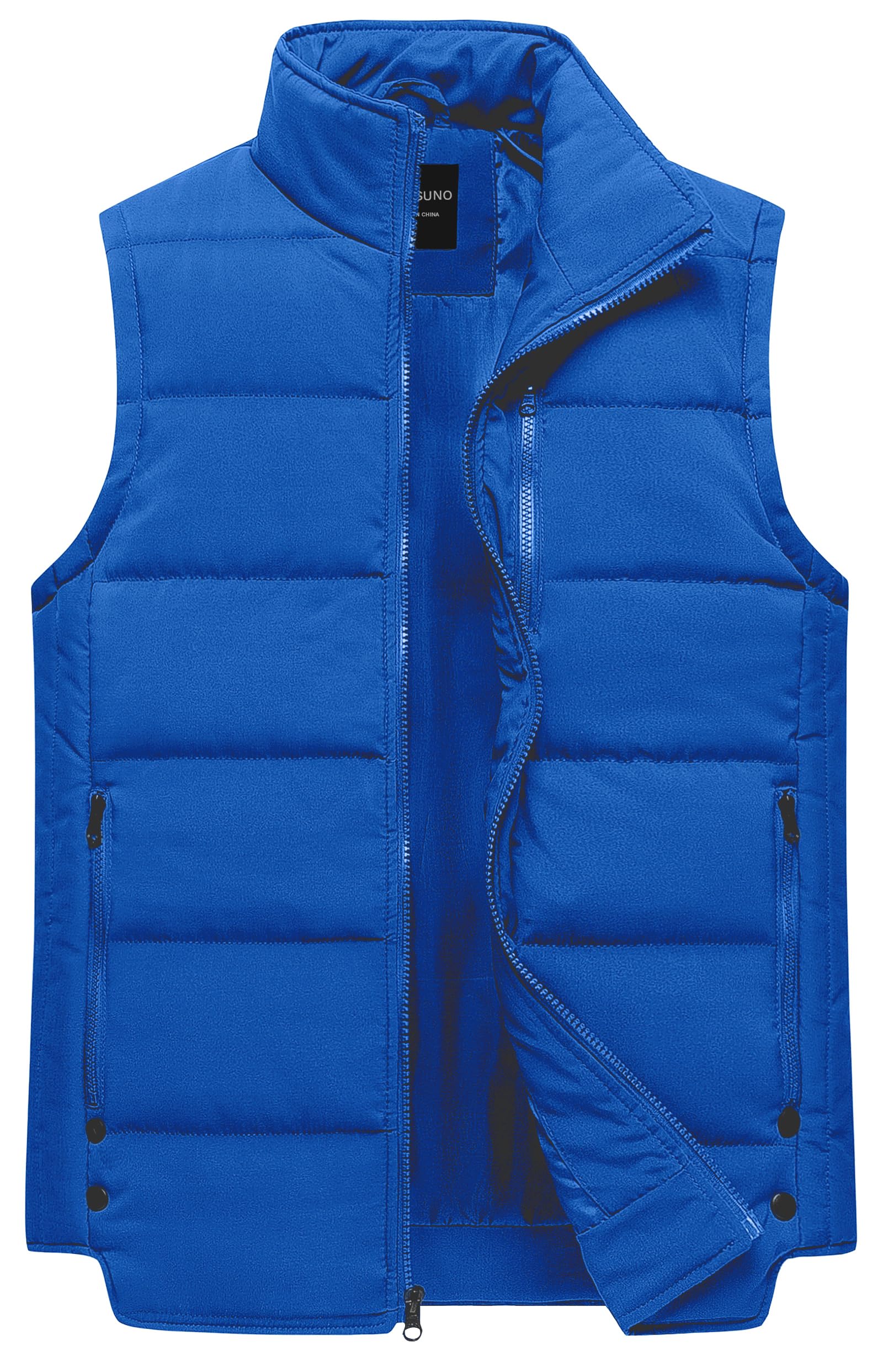 Photo 1 of Chrisuno Men's Water Resistant Ski Vest Jacket Puffer Packable Ultralight Sleeveless Winter Coat Mens Golf Vest Blue 3X-Large