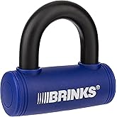 BRINKS - 3 7/8” Mini U-Bar Lock - Weather Resistant and Pick Resistant Bike Lock, Blue