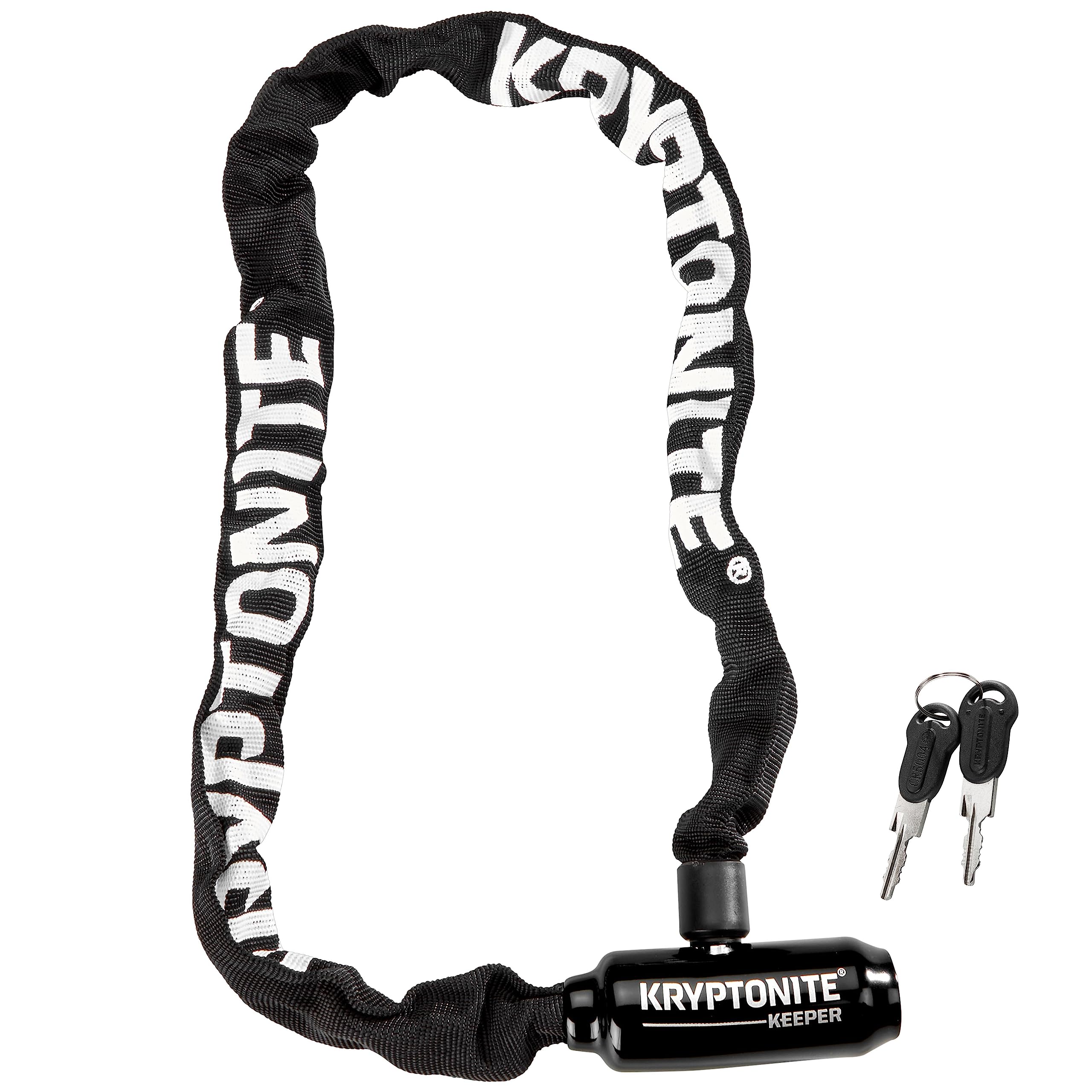 Kryptonite Keeper 585 Bike Chain Lock, 2.7 Feet Long Heavy Duty Anti-Theft Bicycle Chain Lock with Keys for Bike, Motorcycle, Scooter, Bicycle, Door, Gate, Fence